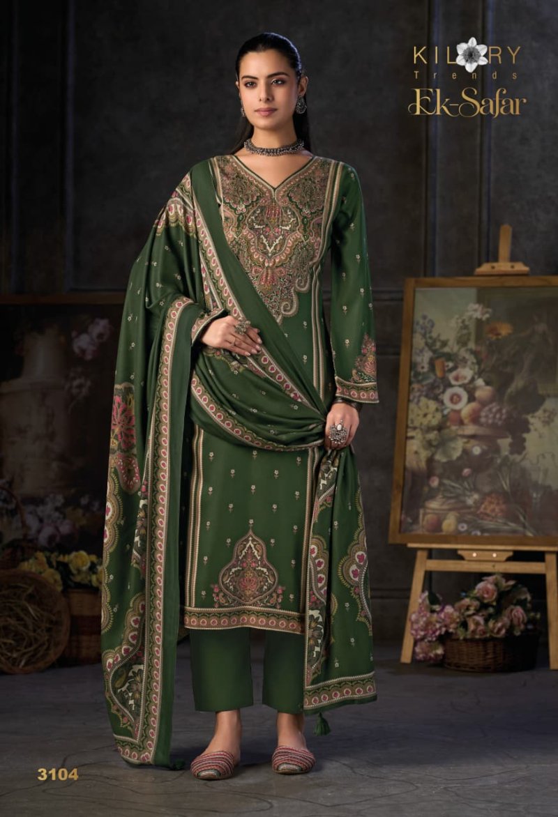 Ek Safar By Kilory Viscose Pashmina Dress Material